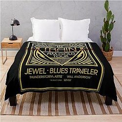 Gold Tour AM Train jewel blues traveler  Throw Blanket