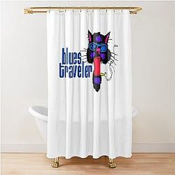 SMOKER CAT BLUES TRAVELER Shower Curtain