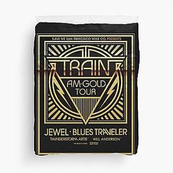 Gold Tour AM Train jewel blues traveler  Duvet Cover