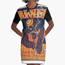 BLUES TRAVELER that makes a big Essential Graphic T-Shirt Dress