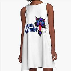 SMOKER CAT BLUES TRAVELER A-Line Dress