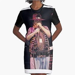 John Popper - Blues Traveler - Photograph Graphic T-Shirt Dress