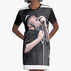 John Popper - Blues Traveler - Photograph Graphic T-Shirt Dress