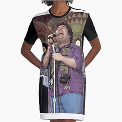 John Popper - Blues Traveler - Photograph Graphic T-Shirt Dress