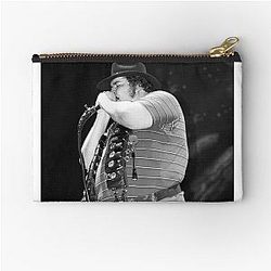 John Popper - Blues Traveler - BW Photograph Zipper Pouch