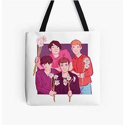 Blur with flowers All Over Print Tote Bag RB1608