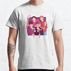 Blur avec fleurs T-shirt classique RB1608
