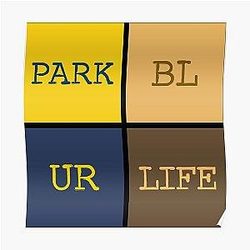 Blur band parklife squares design Poster RB1608