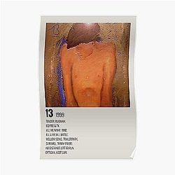 Album minimaliste Blur - 13 1999 Affiche RB1608