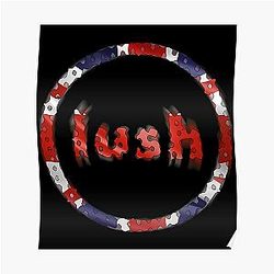 Shoegazing Anglais Rock Band Lush Radial Blur Affiche supérieure du réservoir Racerback Logo RB1608