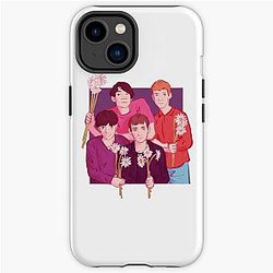 Blur avec des fleurs Coque dure pour iPhone RB1608