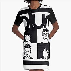 Black and white the famous Graphic T-Shirt Dress