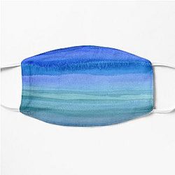 Blue Waves Flat Mask