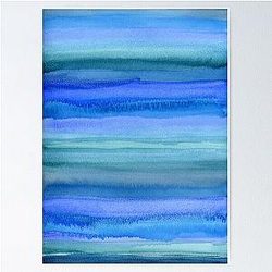 Blue Blue Waves Poster