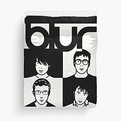 Black and White Famous Duvet Cover