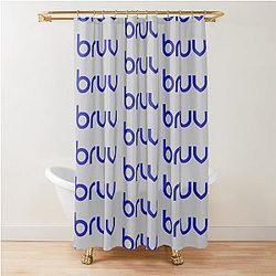 Blur Band Blue Logo Design Shower Curtain