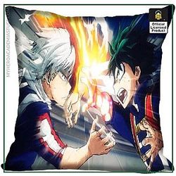 My Hero Academia Merch Pillow Cover Merch -  Shoto vs Midoriya