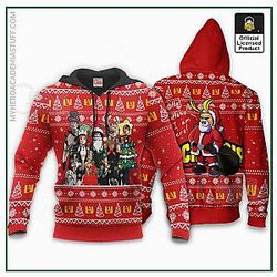 Ugly Christmas Hoodie - My Hero Academia Santa