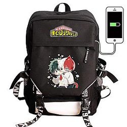 My Hero Academia Laptop USB Charging Backpack Waterproof Travel Bag