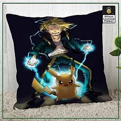 BNHA Shop Pillow Cover Merch -  Denki and Pikachu