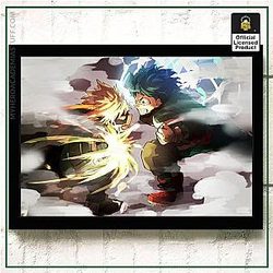 My Hero Academia Merch Poster Merch -  Bakugo vs Deku