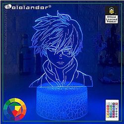 My Hero Academia Led Lamp Shoto Todoroki Face DesignBedroom Decor