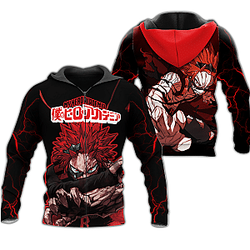 My Hero Academia Hoodie - Eijiro Kirishima Zipped Hoodie