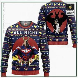 Ugly Christmas Sweater - All Might from My Hero Academia 2