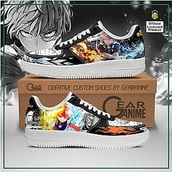 My Hero Academia Shoes:  Shoto Todoroki Air Force Shoes