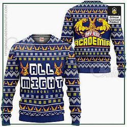 Ugly Christmas Sweater - All Might from My Hero Academia 1