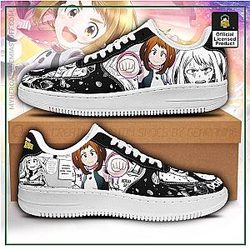 My Hero Academia Shoes - Ochako Uraraka Air Force Sneakers Custom