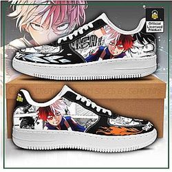 My Hero Academia Shoes - Shoto Todoroki Air Force Sneakers Custom