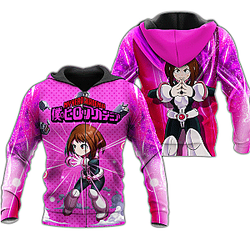 My Hero Academia Hoodie - Ochako Uraraka Zip Hoodie