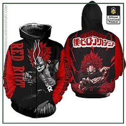 My Hero Academia Hoodie - Eijiro Kirishima Zipped Hoodie