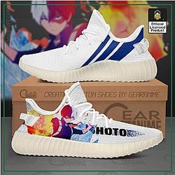 My Hero Academia Shoes - Shoto Todoroki Yeezy Shoes