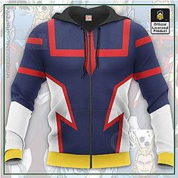 My Hero Academia - All Might (Young Age), Toshinori Yagi Cosplay Zipped Hoodie