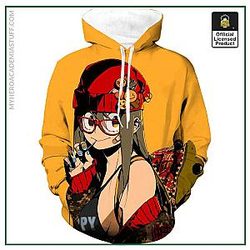 My Hero Academia Hoodie: 3D Tsuyu Asui Yellow Hoodie