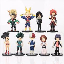 My Hero Academia Merch Figures - 9PCS Set Anime Toys Figure