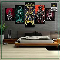 5 Piece Abstract My Hero Academia Anime Wall Art