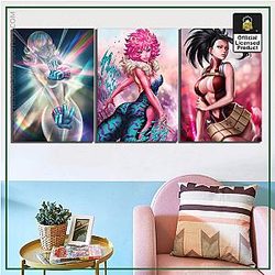 Canvas Wall Art Printed Pictures 3 Panel My Hero Academia Poster Paintings Animation Home Decoration Module Living Room Frame