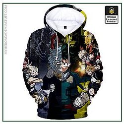 My Hero Academia Hoodie: Deku Izuku and Other My Hero Academia Merch Characters