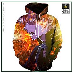 My Hero Academia Merch Hoodie: Shoto Todoroki Fire My Hero Academia Hoodie
