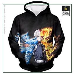My Hero Academia Merch Hoodie: New Todoroki Shouto 3D Black Hoodie