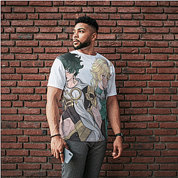 BNHA T-shirts - Genshin Impact x BNHA Art Printing Unisex Tee