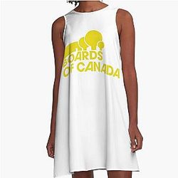 Boards Of Canada Logo Yellow Shirt Gift For Men Women A-Line Dress