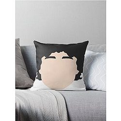 Bob Dylan head illustration Throw Pillow