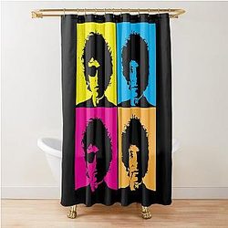 Vintage Bob Dylan's Face Design Music Fans Men Women Shower Curtain