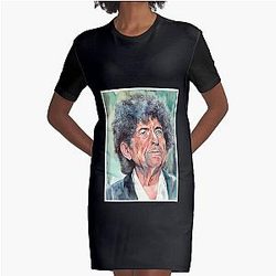 bob dylan ritratto acquerello suzanns arte Graphic T-Shirt vestito