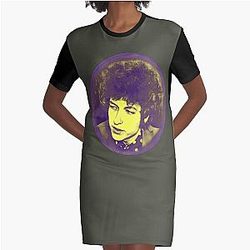 Bob Dylan vintage color Graphic T-Shirt Dress