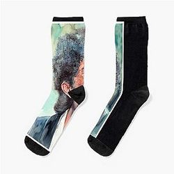 bob dylan watercolor portrait suzanns art	 Socks
